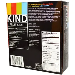 KIND Bars, Фруктово-ореховые батончики, с миндалем и кокосом, 12 батончиков по 40 г