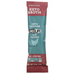Lonolife, Keto Broth, куриный бульон, 4 пакетика по 19 г (0,67 унции)
