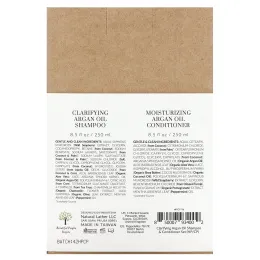 Tree To Tub, набор шампуня и кондиционера, очищающее аргановое масло, бодрящая перечная мята, набор из 2 предметов, по 250 мл (8,5 жидк. унции)