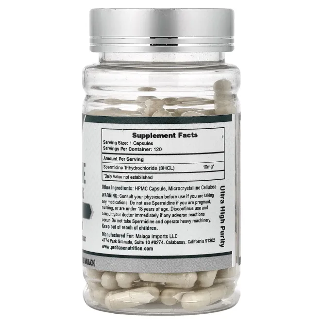 Probase Nutrition, спермидин, 10 мг, 120 капсул