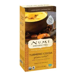 Numi Tea, Organic Tea, Loose Tea, Turmeric Cocoa, Golden Latte, Caffeine Free, 2.12 oz (60 g)
