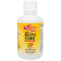 GreenPeach, Для Детей. Новейшие Мульти-Витамины, Фруктовый Вкус, 16 жидких унций (473 мл)