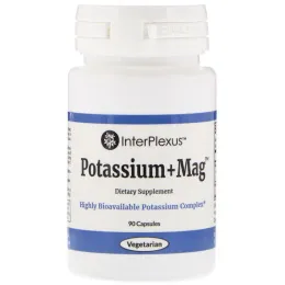 InterPlexus Inc., Potassium+Mag, 90 капсул