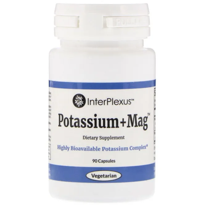 InterPlexus Inc., Potassium+Mag, 90 капсул