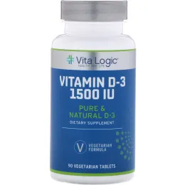 Vita Logic, Vitamin D3, 1500 МЕ, 90 Vegetarian Tablets