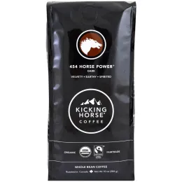 Kicking Horse, 454 лошадиных сил, темный. Кофе в зернах. 284 г (10 унций)