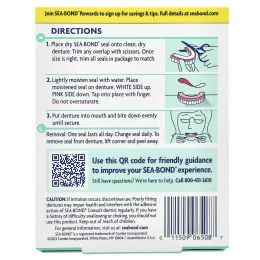 SeaBond, Адгезивные пломбы для зубных протезов, со вкусом свежей мяты, 30 мл