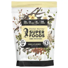 Dr. Murray's, Super Foods, порошок из 3 видов протеина, ваниль, 453,5 г (16 унций)