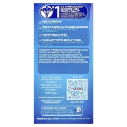 Tampax, Жемчуг, обычный, без запаха, 36 тампонов