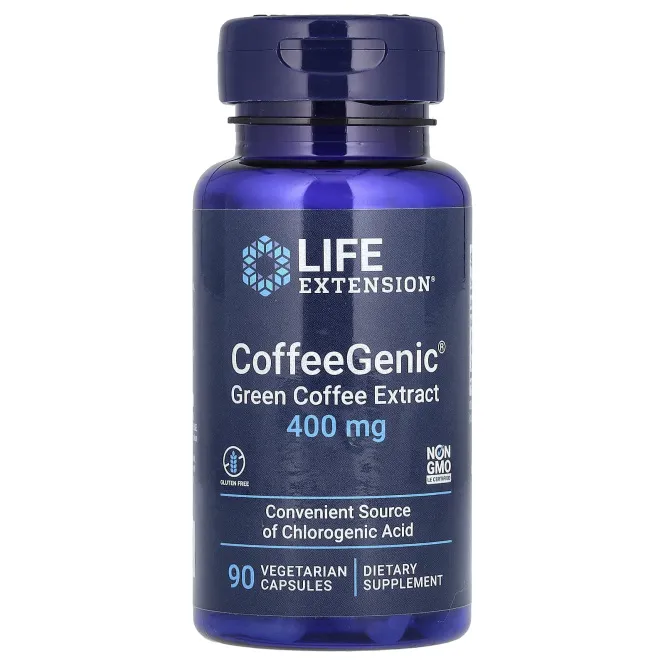Life Extension, CoffeeGenic, экстракт зеленого кофе 90 овощных капсул