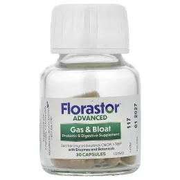 Florastor, Advanced, Gas & Bloat, 30 Vegetarian Capsules