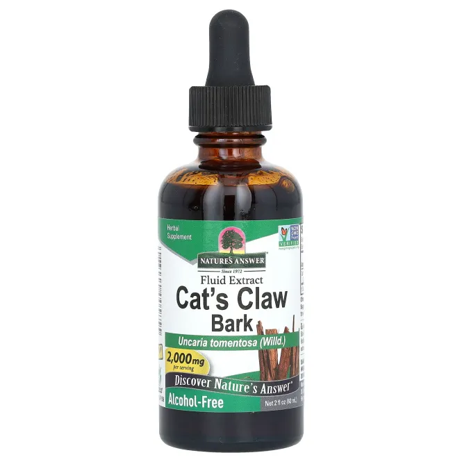 Nature's Answer, Кошачий коготь, без спирта, 1,000 мг, 60 мл (2 fl oz)