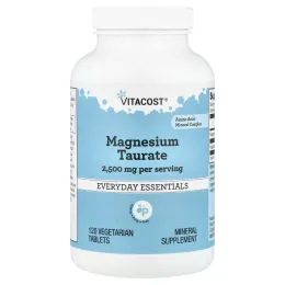 Vitacost, таурат магния, 120 вегетарианских таблеток