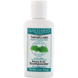 Eco-Dent, TartarGuard, Baking Soda Toothpowder, Fresh Mint, Fluoride Free, 2 oz (56 g)