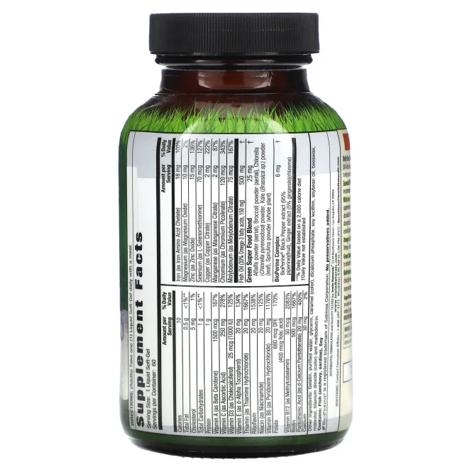 Irwin Naturals, Только один жидкий гель Multi (с железом) 60 софтгелей