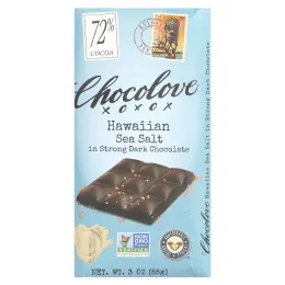 Chocolove, Гавайская морская соль в крепком темном шоколаде, 90 г (3,2 унции)
