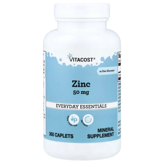 Vitacost, цинк, 50 мг, 360 капсул
