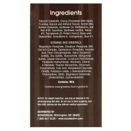 WonderSlim, коктейль, темный какао-крем, 7 пакетиков по 28 г