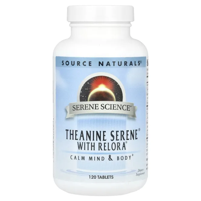 Source Naturals, Theanine Serene с Relora 120 таблеток
