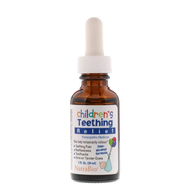 NatraBio Children's Teething Relief (Средство для снятия боли при прорезывании зубов у детей), 30 мл
