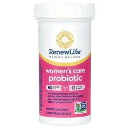 Renew Life, Women's Wellness, пробиотик для женского здоровья, 90 млрд КОЕ, 30 вегетарианских капсул