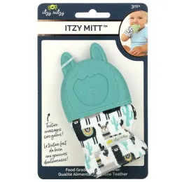 Itzy Ritzy, Itzy Mitt, пищевой силиконовый прорезыватель для зубов, от 3 месяцев, от ламы, 1 прорезыватель для зубов