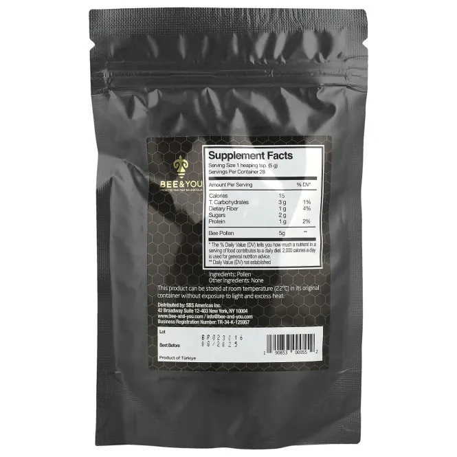 Bee & You, Цельные гранулы пчелиной пыльцы, 142 г (5 унций)