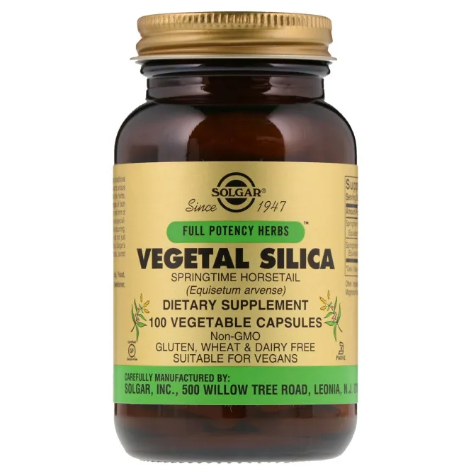Solgar, Full Potency Herbs, Vegetal Silica, 100 Vegetable Capsules