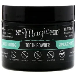My Magic Mud, Отбеливающий зубной порошок, мята, 1,06 унции (30 г)