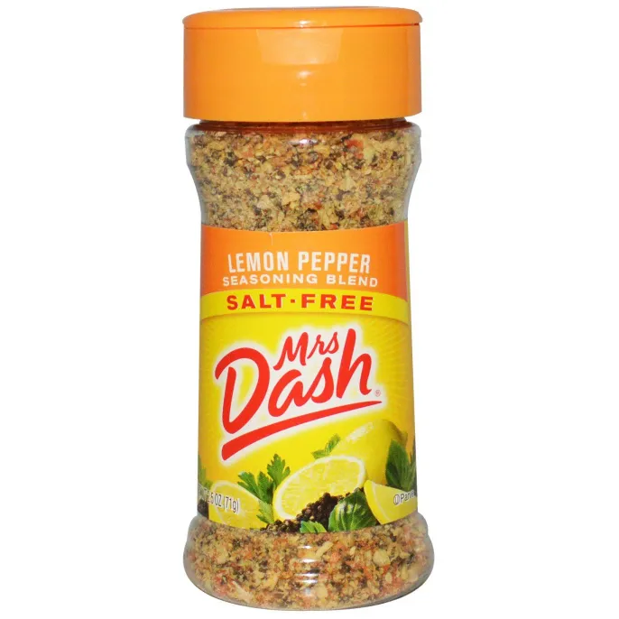 Mrs. Dash, Смесь приправ с перцем и цедрой лимона, 2,5 унции (71 г)