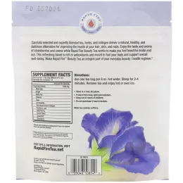 RAPIDFIRE, Чай для красоты с коллагеном, ягодами и сливками, 10 пакетиков