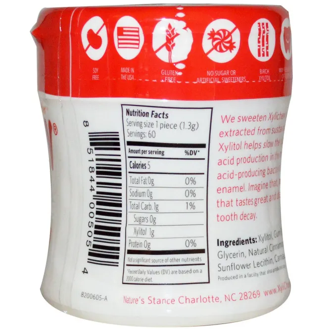 Xylichew, Мягкая жевательная резинка, корица, 60 шт.