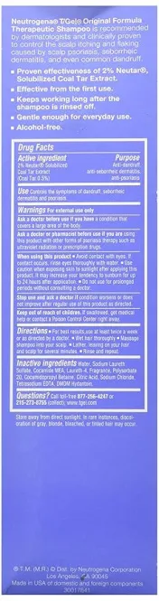 Neutrogena, T/Gel, терапевтический шампунь, экстра сила, 8.5 ж. унц. (250 мл)