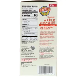 Earth's Best, Organic Apple Strawberry, Baby Food Puree, 6+ Months, 4 Pouches, 4.0 oz (113 g) Each