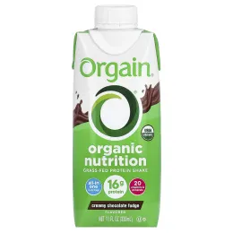 Orgain, Organic Nutrition, Grass-Fed Protein Shake, Creamy Chocolate Fudge, 12 Cartons, 11 fl oz (330 ml) Each