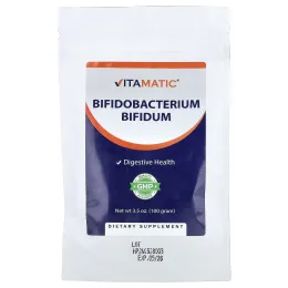 Vitamatic, бифидобактерии бифидум (Bifidobacterium bifidum), 100 г (3,5 унции)