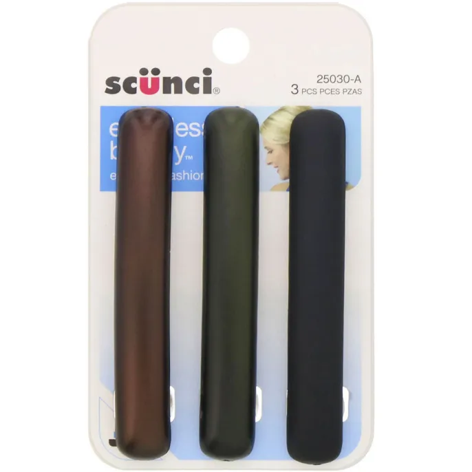 Scunci, Матовые заколки Effortless Beauty, 3 штуки