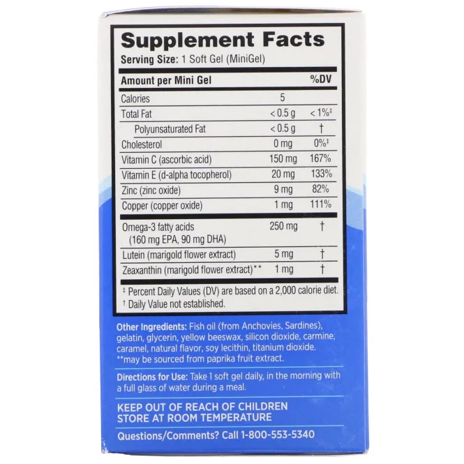 Bausch & Lomb, Формула здоровья глаз, 30 мягких желатиновых капсул