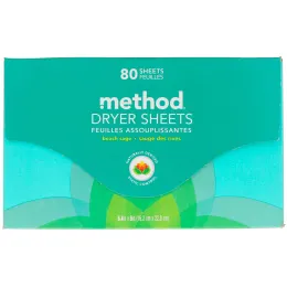 Method, Салфетки с пропиткой мягчителем, береза и шалфей, 80 салфеток