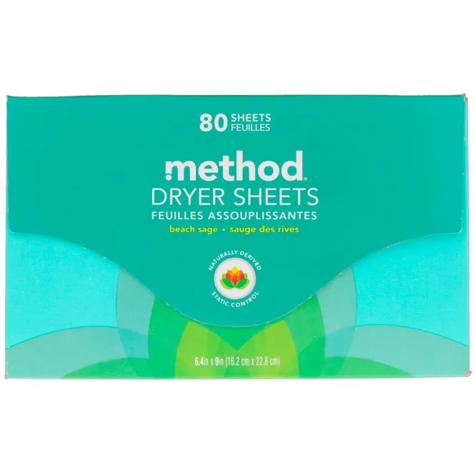 Method, Салфетки с пропиткой мягчителем, береза и шалфей, 80 салфеток