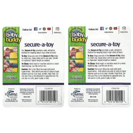 Baby Buddy, Secure-A-Toy, для детей от 4 месяцев, черный / темно-синий и голубой / белый, 4 ремешка