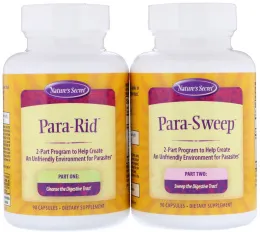 Nature's Secret, Parastroy, Очистка кишечного тракта, 2 бутылки по 90 капсул в каждой