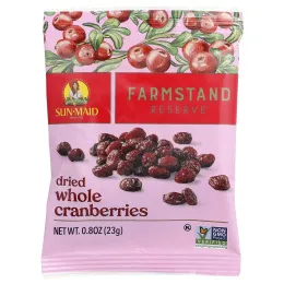 Sun-Maid, Farmстандарт Reserve™, сушеная цельная клюква, 5 пакетиков по 23 г (0,8 унции)