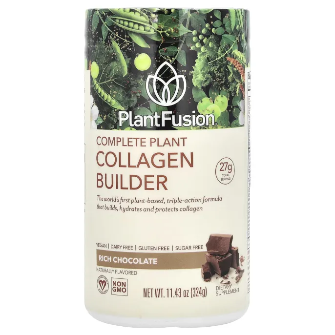 PlantFusion, Комплексная добавка с растительным коллагеном, со вкусом шоколада, 324 г