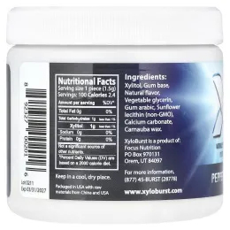 Xyloburst, ксилитоловая камедь, со вкусом перечной мяты, 100 шт., 150 г (5,29 унции)