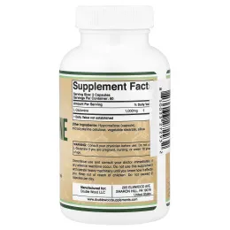 Double Wood Supplements, L-глютамин, 120 капсул (500 мг в 1 капсуле)