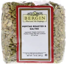 Bergin Fruit and Nut Company, Обжаренные и подсоленные тыквенные семечки, 14 унций