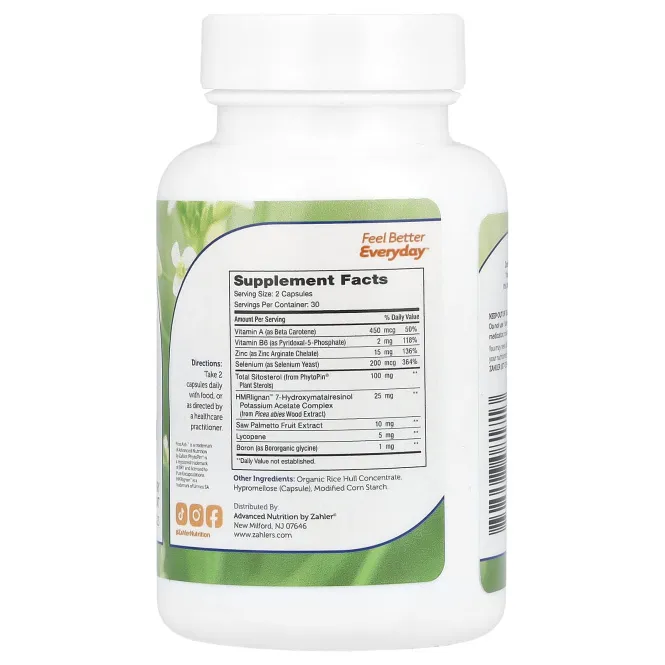 Zahler, ProstAid + ™, формула для поддержки простаты, 60 капсул