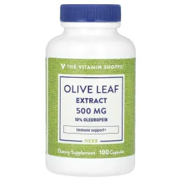 The Vitamin Shoppe, экстракт листьев оливкового дерева, 500 мг, 100 капсул