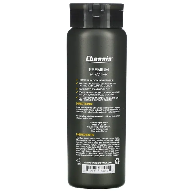 Chassis, Man Care, премиальная пудра, Ice Max, 113 г (4 унции)